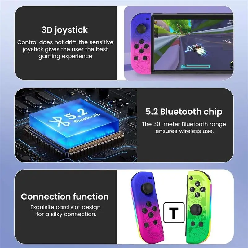 Wireless Controller for Nintendo Switch/lite/oled, DualVibration Function Replacement Parts, Wake-Up SwitchButton Design, Wireless Gaming Controller, Wireless Game Controllers Wireless Controller for Nintendo Switch/lite/oled, DualVibration Function Replacement Parts, Wake-Up SwitchButton Design, Wireless Gaming Controller, Wireless Game Controllers