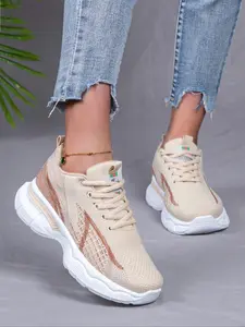 Women's Sporty Colorblock Lace Up Low Top Sneakers, Casual Comfortable Breathable Running Sports Shoes, All-match Basic Shoes for Daily Life