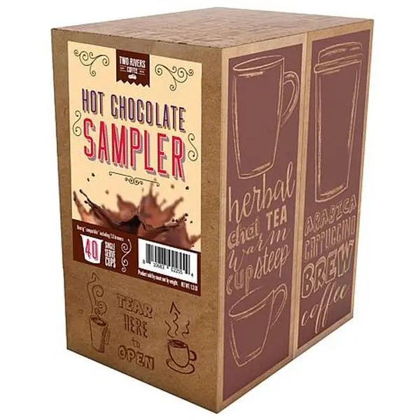 Two Rivers Coffee Best of The Best Hot Chocolate Pods- 40ct