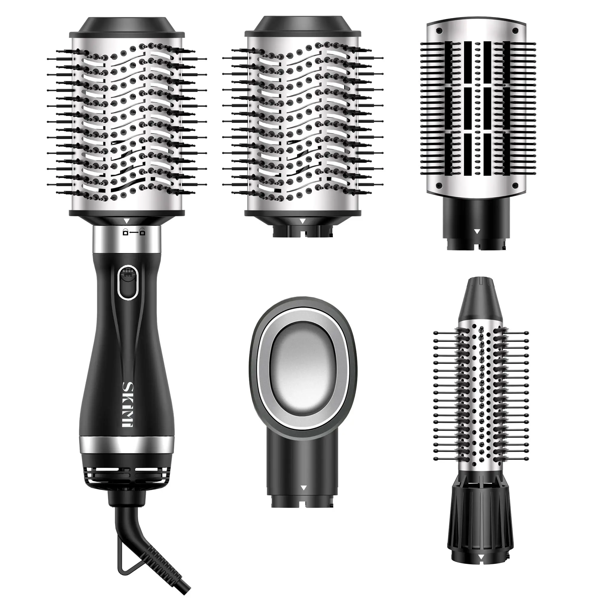 SKIMI Hair Dryer Brush with Tool Set for Straightening/ Drying/ Curling/ Styling
