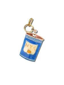 Hand-painted NYC Coffee Cup Bag Charm + Keychain | Eco-Friendly