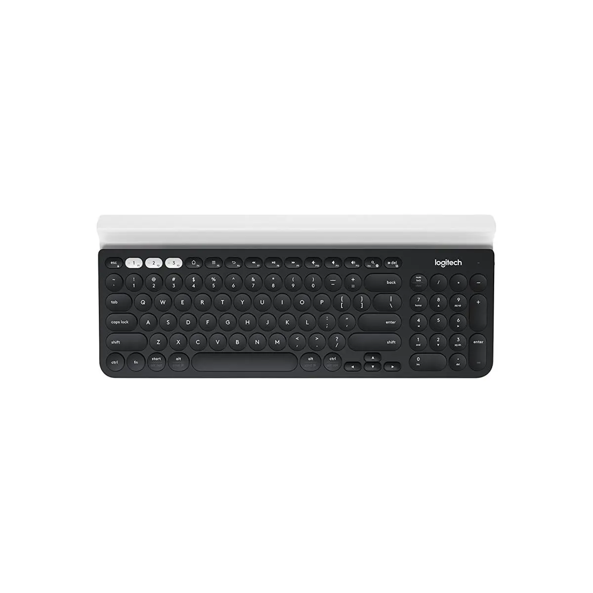 Logitech Multifunctional Wireless Full-Size Multi-Device Computer Keyboard with Easy-Switch, Keyboard with Number Pad, USB-Bluetooth Connectivity for Musical Instruments & Accessories