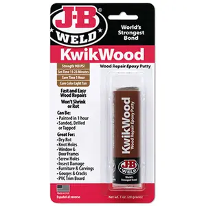 212 MAIN JB Weld 8257 Wood Putty, Hand-Mixable Repair Epoxy Putty for Permanent Fixes in Home Improvement, Building Supplies, Roofing & Flooring