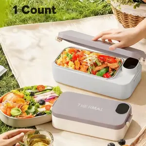 Portable Electric Heating Lunch Box with Smart Display, Constant Temperature, Car Lunch Box, Student Office Worker Truck Driver Thermos, Thermal Lunch Boxes