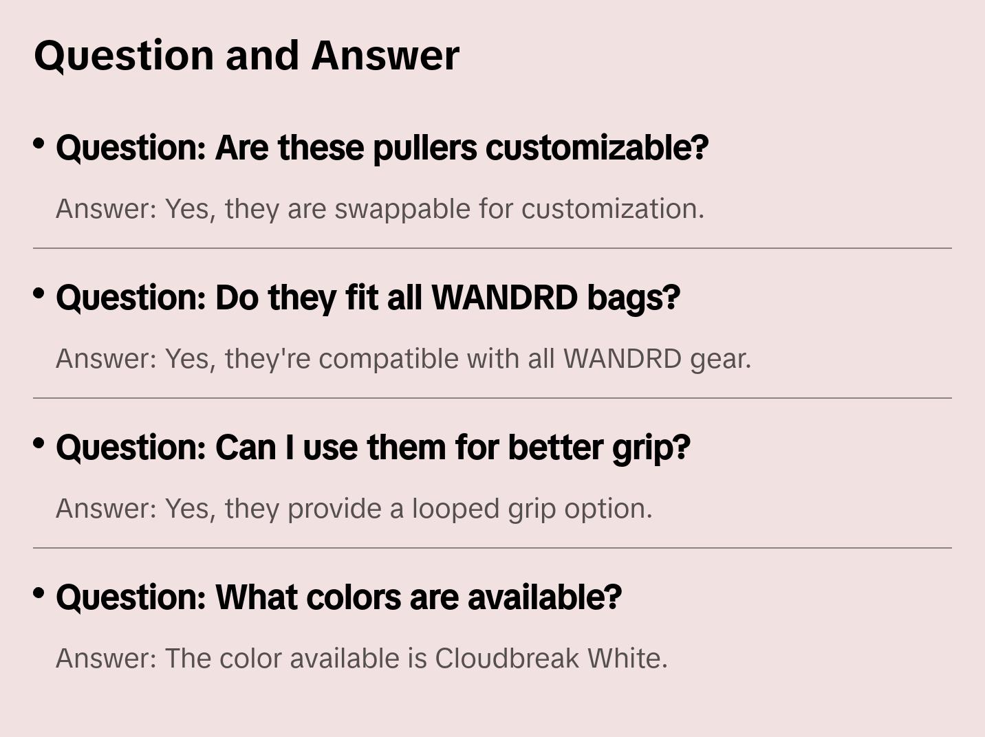 WANDRD Zipper Pullers in Cloudbreak White
