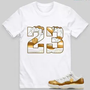 Number 23 Graphic T-Shirt - Sneaker Match for J11 Low White Metallic Gold