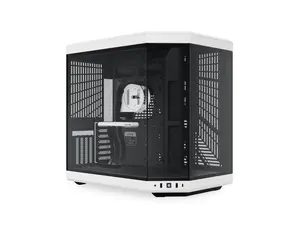 HYTE Y70 CS-HYTE-Y70-BW Dual Chamber Mid-Tower ATX Case with PCIe 4.0 Express Riser Cable Included, White/Black
