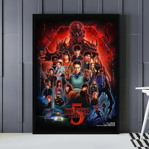 Stranger 5 All Characters Poster, Eleven Movie Watching Home Decor For Christmas, Movie Fan Merch HL9