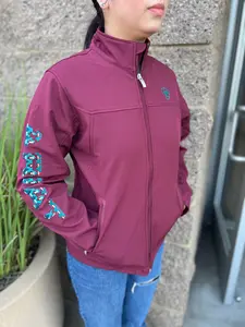 ARIAT WOMEN TAWNY PORT/BAJA SOFT-SHELL JACKET (DARK RED)