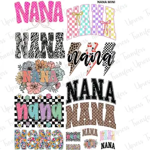 Nana Mini DTF Transfer Gang Sheet 24.5" wide x 36" long. Direct To Film Mini Gang Sheet