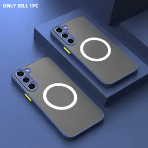 for Shockproof Matte Case Cover Casing for Samsung Galaxy S25 Ultra S25 Edge S25 FE S24 Ultra S23 Ultra S22 Ultra A17 A07 A16 A06 A26 A36 A56 Smartphone Protective Magnetic Cases Cellphone Protection Accessories Protector
