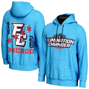 Elimination Chamber 2026 Hoodie, Wrestling Event Inspired Blue Graphic Pullover Casual Streetwear Comfortable Fan Outfit Gift Idea