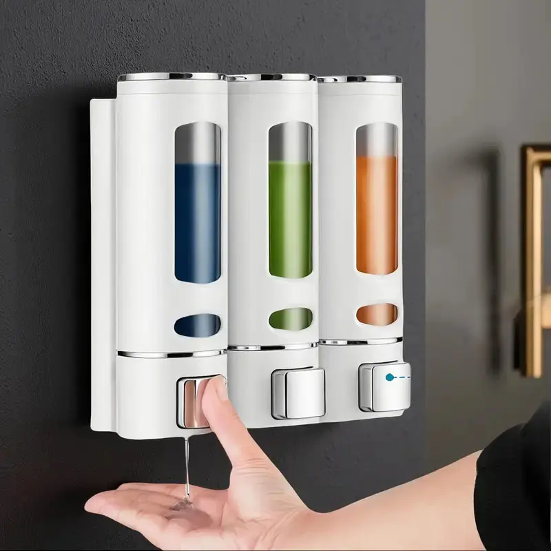 Wall Mounted Soap Dispenser, Soap Container for Showers & Bathrooms, Holds Shampoo Conditioner Shower Gel, Ideal for Kitchens Hotels