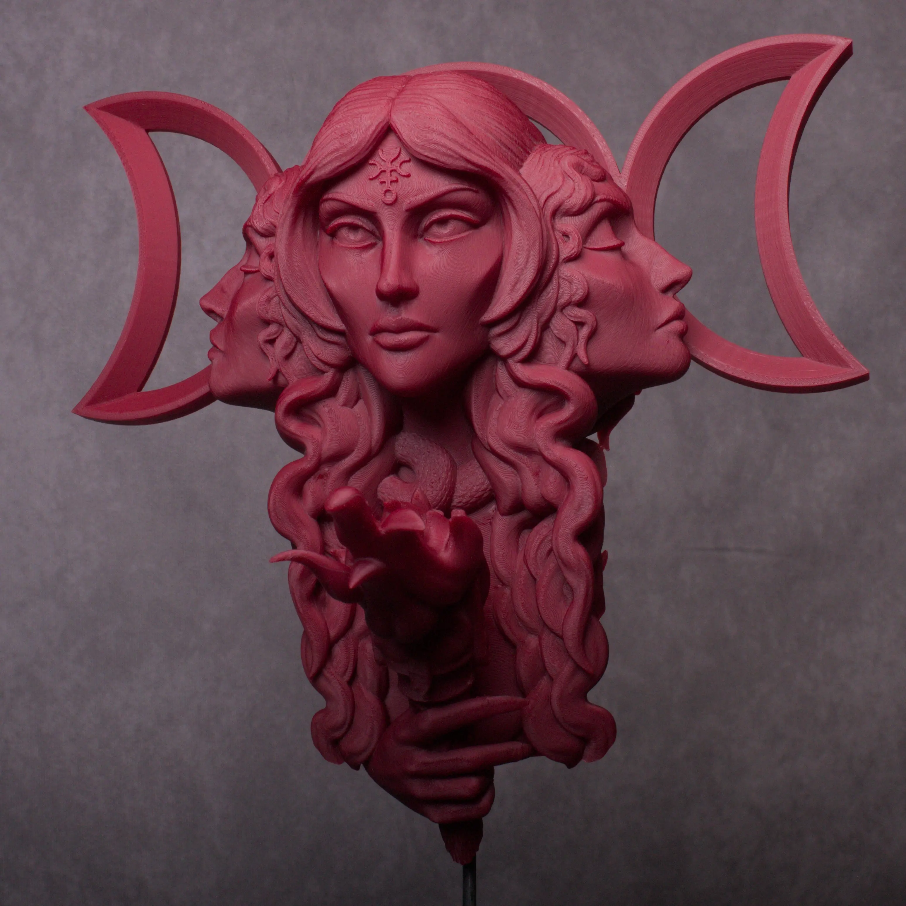 Hecate Bust and Wall Mount - a grounding centerpiece for your altar or sacred corner