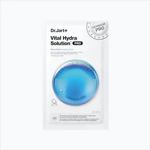 Dr.Jart+ Dermask Vital Hydra Solution Glow Korean Face Mask with Hyaluronic Acid | Moisturizing Sheet Mask | Plump Skin | Sensitive Skin Face Mask | Derm Tested
