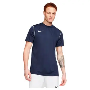Nike Men's Dri-FIT Training Top – Short Sleeve Athletic Shirt Lightweight Knit Moisture-Wicking | Soft Breathable Gym Workout Running Soccer Sports Tee | Quick-Dry Performance Fit (Obsidian/White)