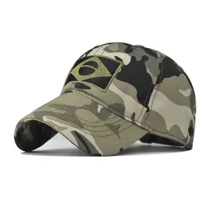 Tactical Camouflage Brazilian Flag Baseball Cap | Durable Cotton Sun Hat for Men - Adjustable Strap, UV Protection & Breathable Design, Ideal for Hunting, Fishing, Military Style & Outdoor Adventures