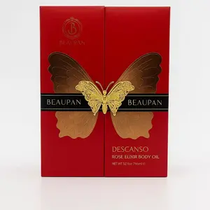 Beaupan Descanso Rose Elixir Body Oil 32 floz - Luxurious Moisturizing Oil with Rose Essence for Radiant Skin