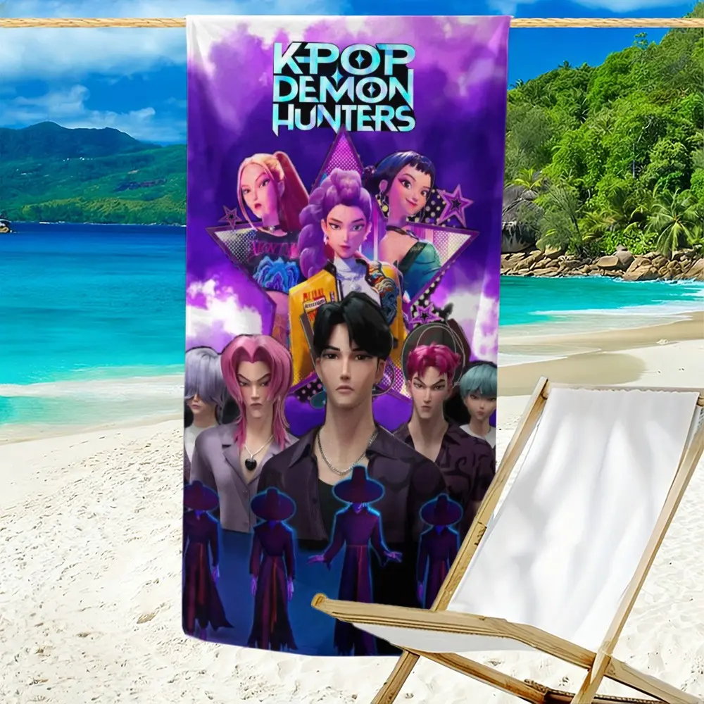 K-Pop Glitter Bath Towel, Soft Microfiber Fabric, Quick-Dry and Absorbent, Perfect for Beach Pool Bathroom, Ideal Gift, Quick Drying Towel