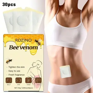Rozino Bee Venom Body Patches 30pcs Tighten Skin Fresh Fragrance Easy Use Daily Essential for Belly Hips Thighs Legs yimei