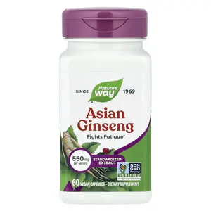 Nature's Way Asian Ginseng, 550 mg, 60 Vegan Capsules