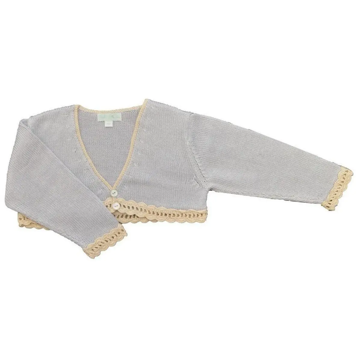 Blue & Ivory Mercerized Cotton Bolero Sweaters