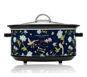 Laura Ashley Stainless Steel 6.5 Qt Slow Cooker