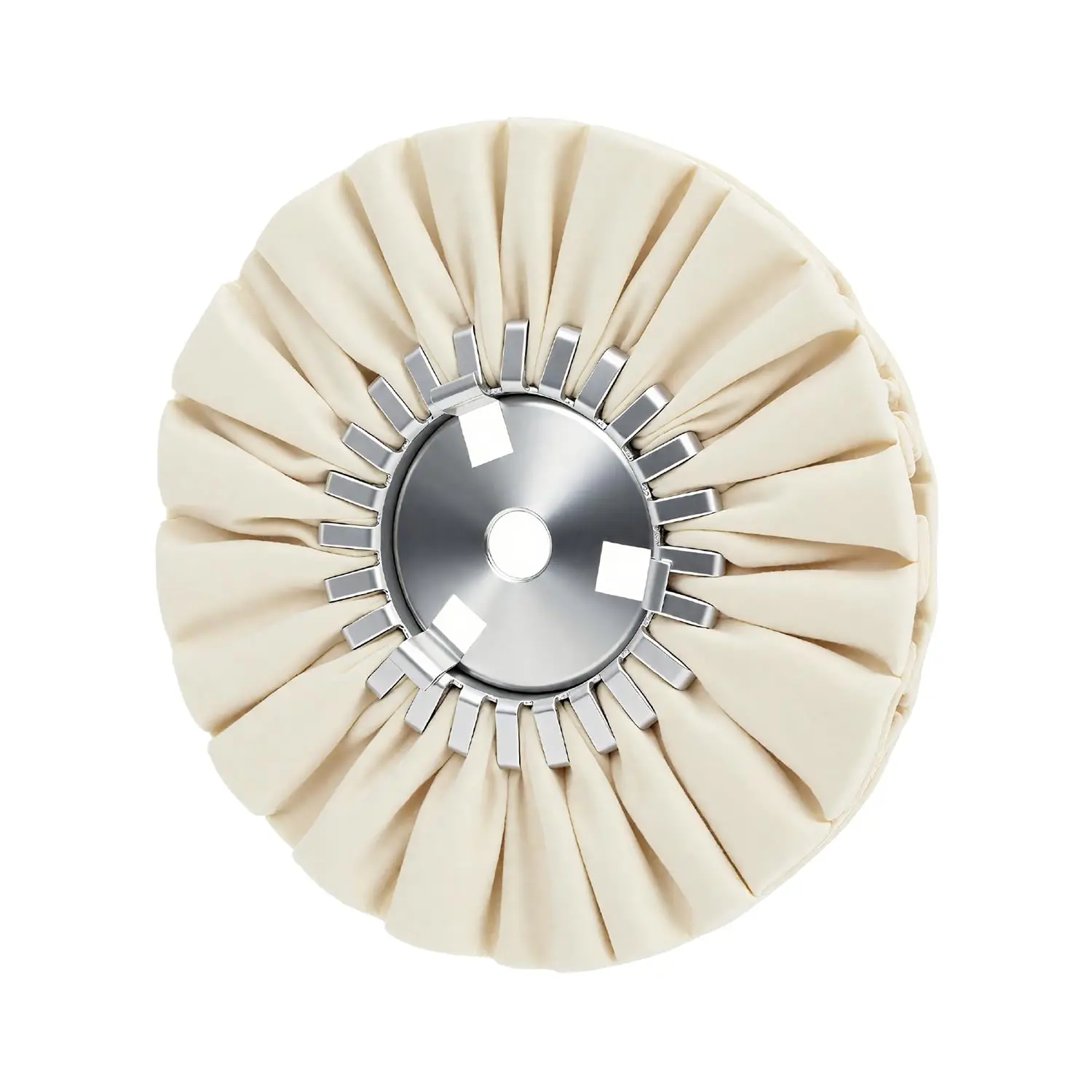 8" White Airway Buffing Wheel, 5/8" Arbor, 16-Ply Fine Polishing Wheel for Angle Grinder, Final Polishing for Aluminum & Metal, Mirror Shine & High Gloss Finish, 1 PC