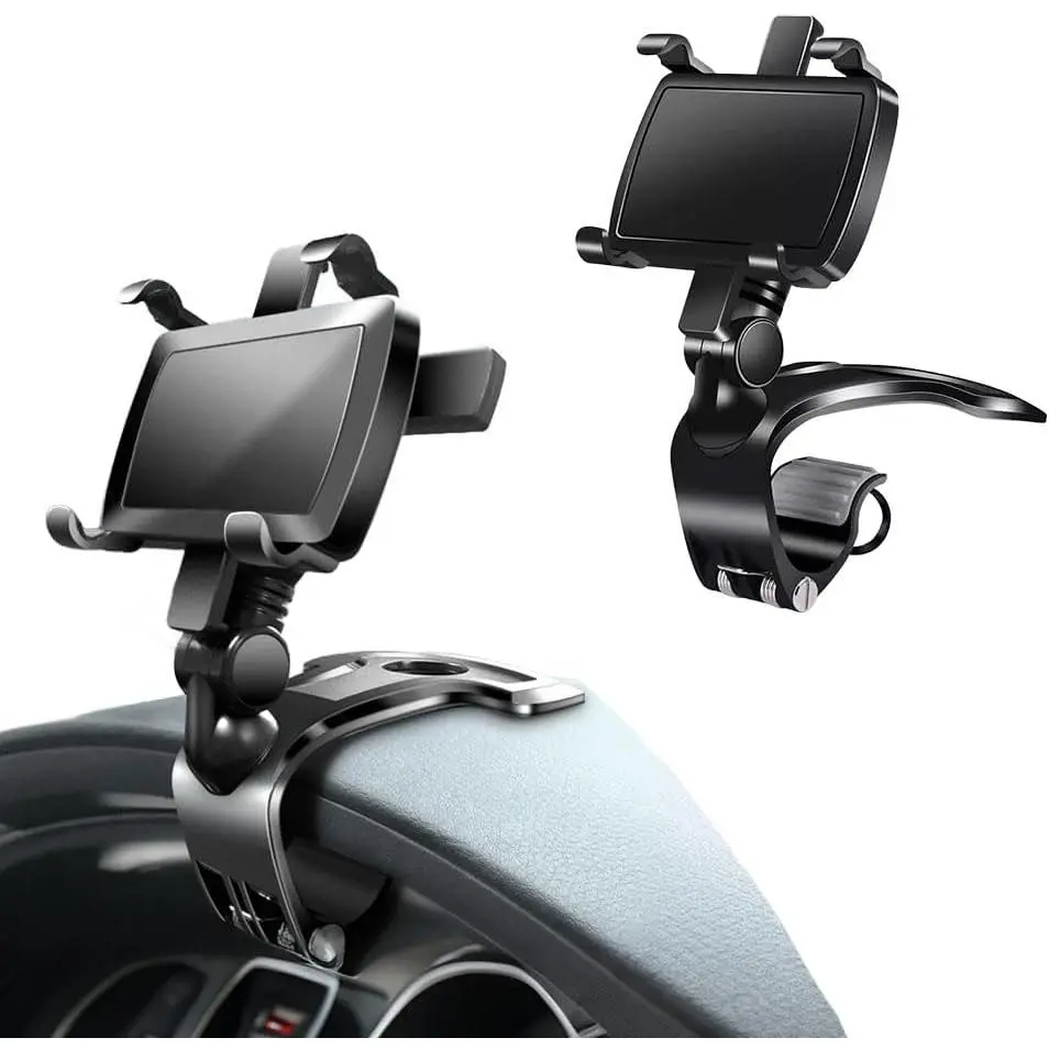 360 Degree Rotation Dashboard Car, 2025 New Car Cell with Clip, Universal Dash Mount for iPhone Android Smartphones 4 to 7" (1)