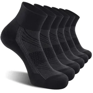 6 Pack Men's Ankle Socks with Cushion, Sport Athletic Running Socks