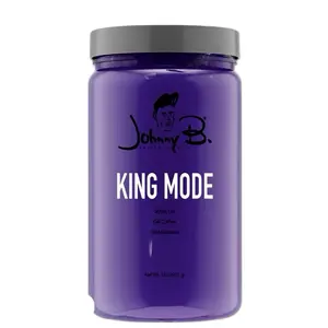 Johnny B King Mode Styling Hair Gel 32oz Comfortable Haircare with Suede and Citrus Scent Anti-Frizz Shine Level 8/10 (PURPLE)