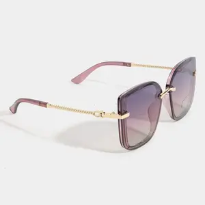 CAT EYES Braided Arms Large Cat Eye Square Sunglasses Assorted Colors for Stylish Protection