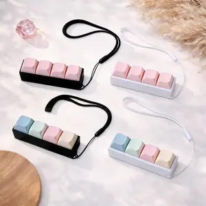 1/2/3/4PCS Mechanical Switch Clicky Fidget Keychain - Pastel Rainbow Keyboard Switch, ASMR Fidget, Button Clicker, Stim Toy