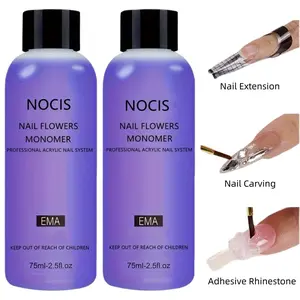 Nail Extension Acrylic Liquid Monomer System, 2 Counts Professional Nail Art Acrylic Liquid, Nail Polish for Salon & Diy Use, Acrylic Press Nails Nail Supplies, Nail Art Tool