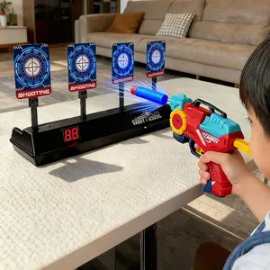 Electronic Shooting Target Toy – Auto Reset, Sound & Light – Compatible, Nerf – Fun Gift for Kids Ages 5+ toys nerf gun target nerf targets nerf target nerf guns nerf accessories nerf guns 5-7 year old nerf gun targets nerf gun accessories Sport