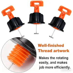 100 Pieces + 2 Pliers Tile Leveling System Set, Reusable Tile Spacers, Wall Floor Clips, DIY Flooring Tools Combo, Tool Kit, Home Decoration Essential