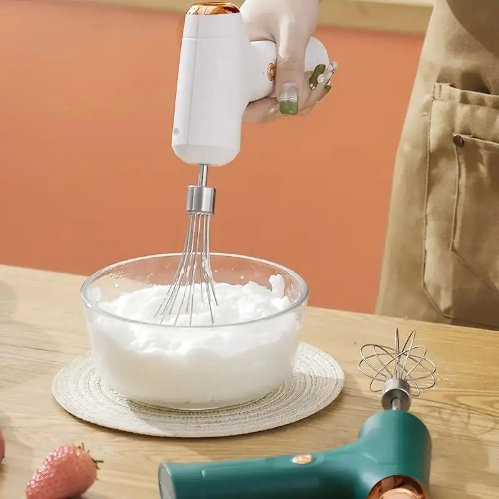 USB Rechargeable Electric Egg Beater, Handheld Electric Mixer, Household Kitchen Appliances for Baking, Easy To Use and Clean Kitchen Accessories