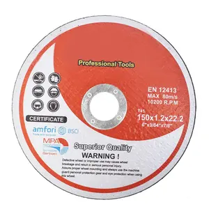 100 Pack 6" x.045 x7/8" Cut-Off Wheel - Metal and Stainless Steel  Discs, Fir for  Steel, Iron, Plastic, Stainless Steel, Etc