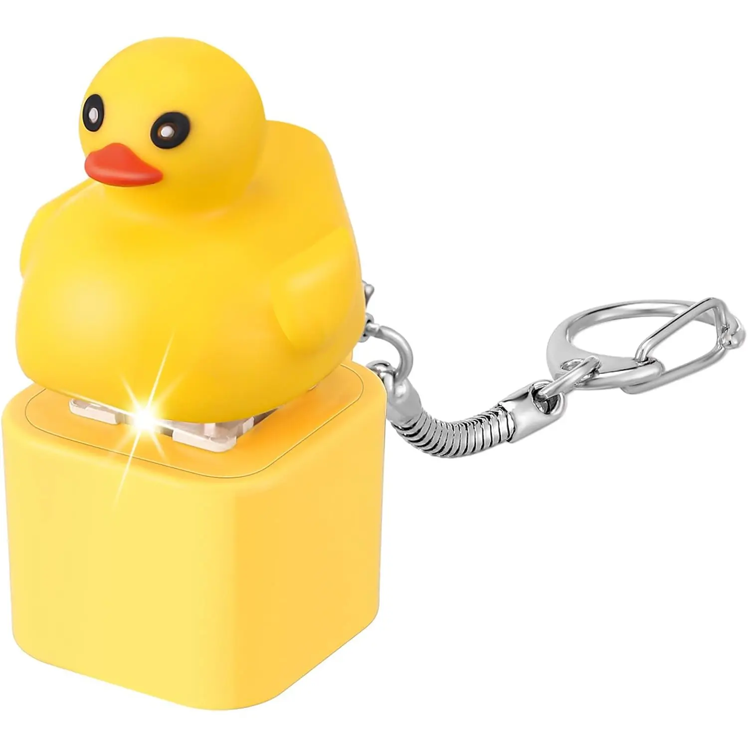 Quacking Duck Fidget Toy, Rechargeable Duck Keyboard Keycaps, Fun & Portable Stress Relief Fidgeting, Sensory Toy with Colorful Lights, Light Up Keys, Sensory Stress Reliever, Sensory Fidget Tool, Stress Relief Gadgets, Stress Relief Tools