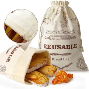 Bread Bags for Homemade Bread, 2 Pack  Bread Bags, Linen Bag with Plastic Liner for Sourdough & Bread Storage