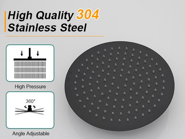 BESy Shower System with 10 Inch Round Rain Shower Head and Handheld Wall Mounted, High Pressure Rainfall Shower Faucet Fixture Combo Set with 2 in 1 Handheld Showerhead for Bathroom, Matte Black wall mount rain shower