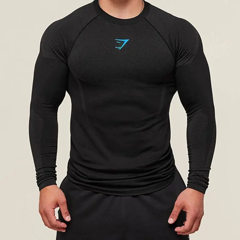Men's Fitness Shirt Casual Running Quick-Dry Sweat Wicking Breathable Tight-Fit Short Sleeve T-Shirt, Show Muscle, Sports Wear, Gym Workout Top, Athletic Running Tee, Gym Athletic Clothes