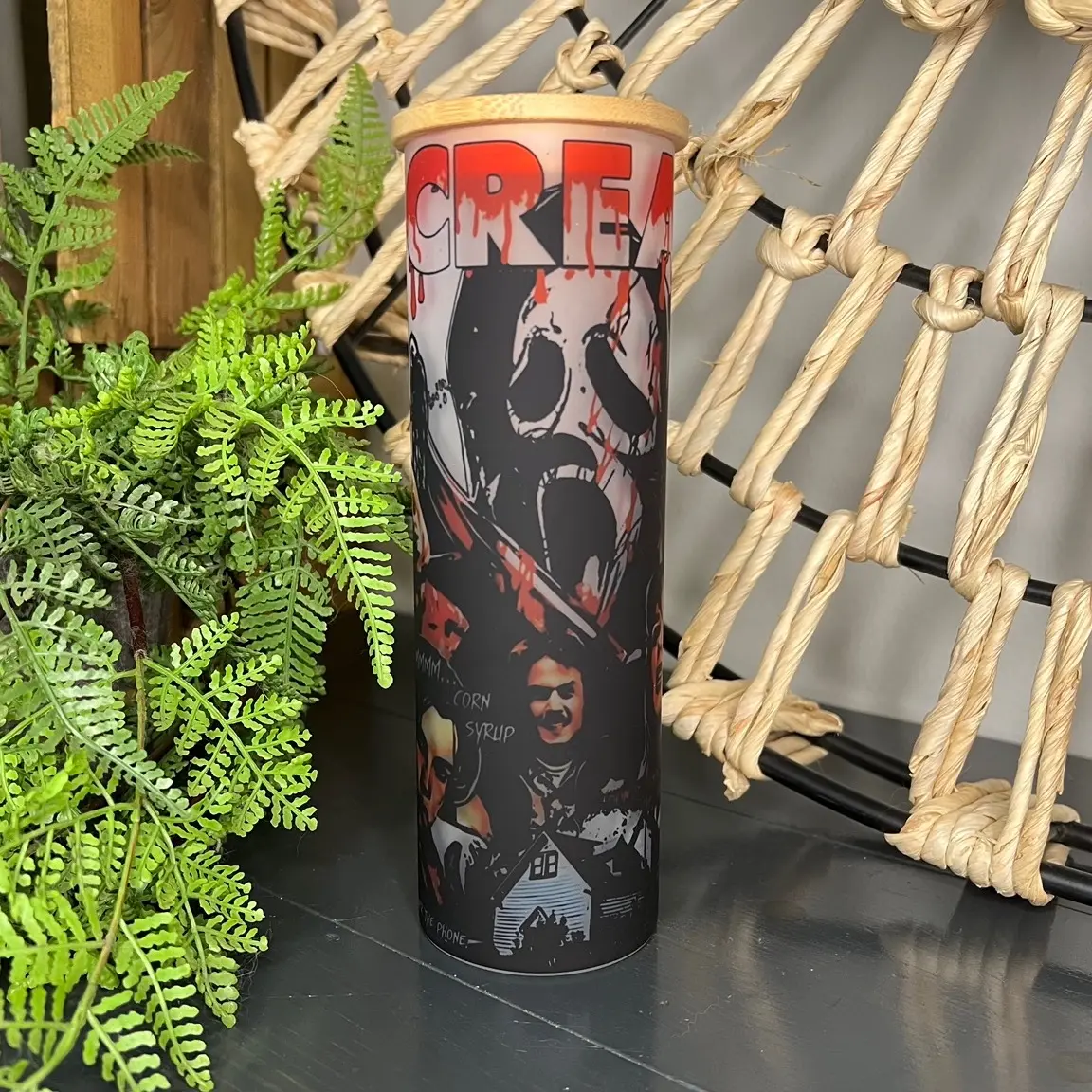 Original Ghostface Glass Skinny Tumbler