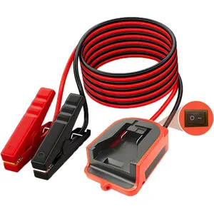 Portable Car Power Starter Jumper Cables forDeWalt 18V/20V DCB Battery Starters - 1, 59 GalGas &1, 32 Gal Diesel Engines, One-Touch Start,Durable Copper Construction, Compatible withSedans & SUVs, No Battery Needed, WithoutBattery