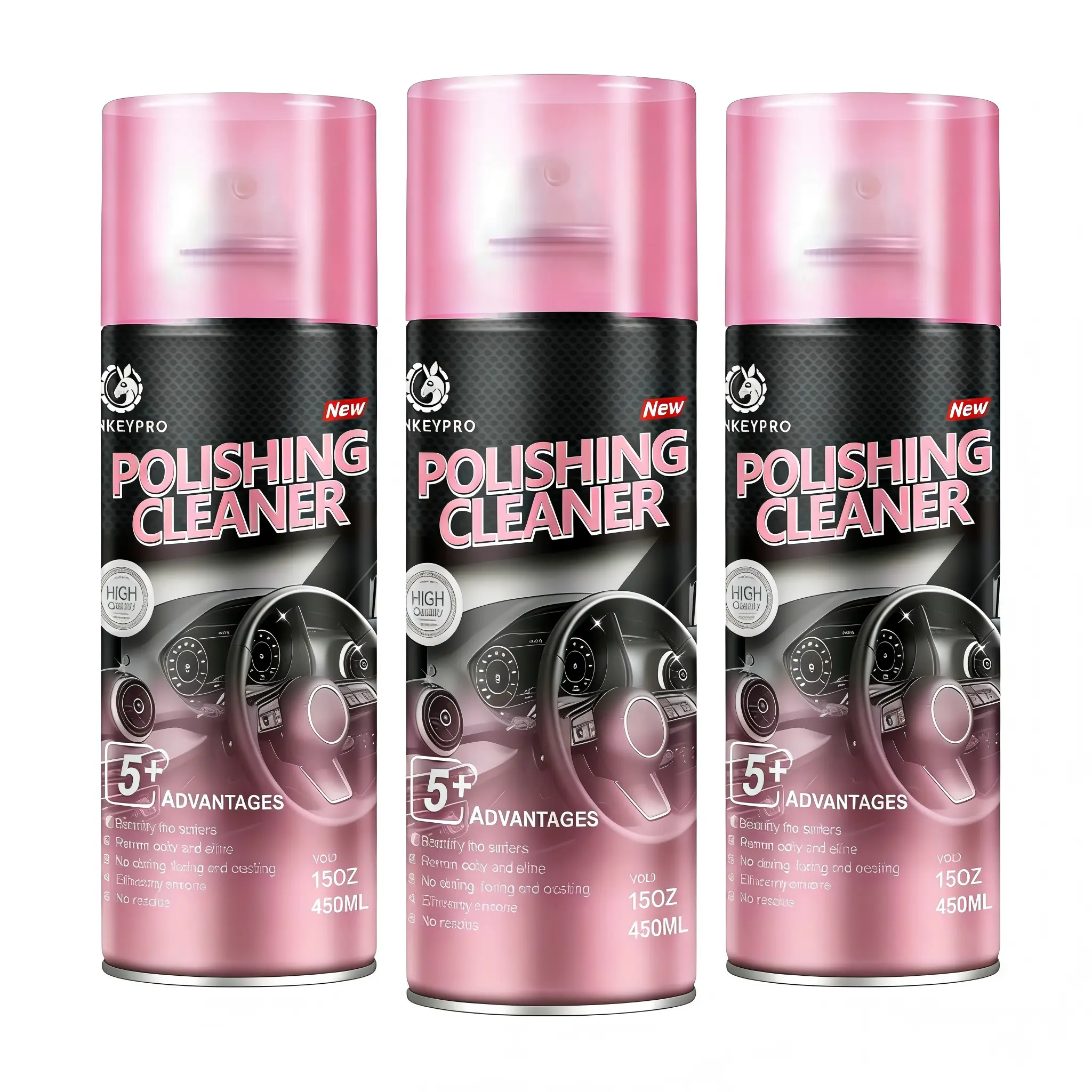 DONKEYPRO Detailer Car Cleaning Agent - Car Detailing Products for Vinyl, Rubber, Plastic & Leather Care - Restores Faded Interior/Exterior Plastic, Trim & Tire Shine with Long-Lasting Protection