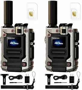 2PCS  HP-45D 4G LTE POC Radio with Lifetime Free SIM - No Monthly Fees HD Loud Audio Massive 6000mAh Battery speaker poc walkie talkie