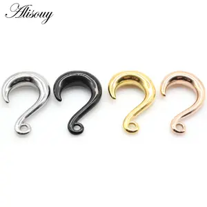 1 Piece Stainless Steel DIY Ear Weight Hooks For Dangle Earring Ear Plug Tunnels Expander Stretchers Piercing Body Jewelry