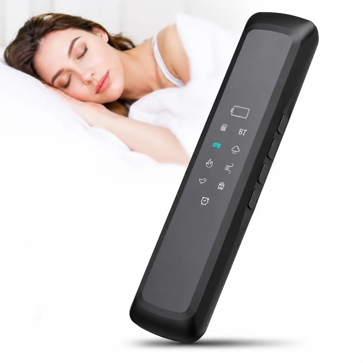 SummerWins Wireless Bone Conduction Upgrade Sleep Speaker - Ultra-Thin Under Pillow, Partner-Friendly, Side-Sleeper Optimized, No Sound Leakage, White Noise, Timer, Auto-Off, Bluetooth Rechargeable, Deep Sleep Audio