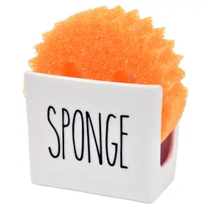 Heartland Home Porcelain Sponge Holder | Keep Your Sink Clean & Dry | Stylish, Durable & Farmhouse-Inspired | Fits Most Sponges | Kitchen Essential!