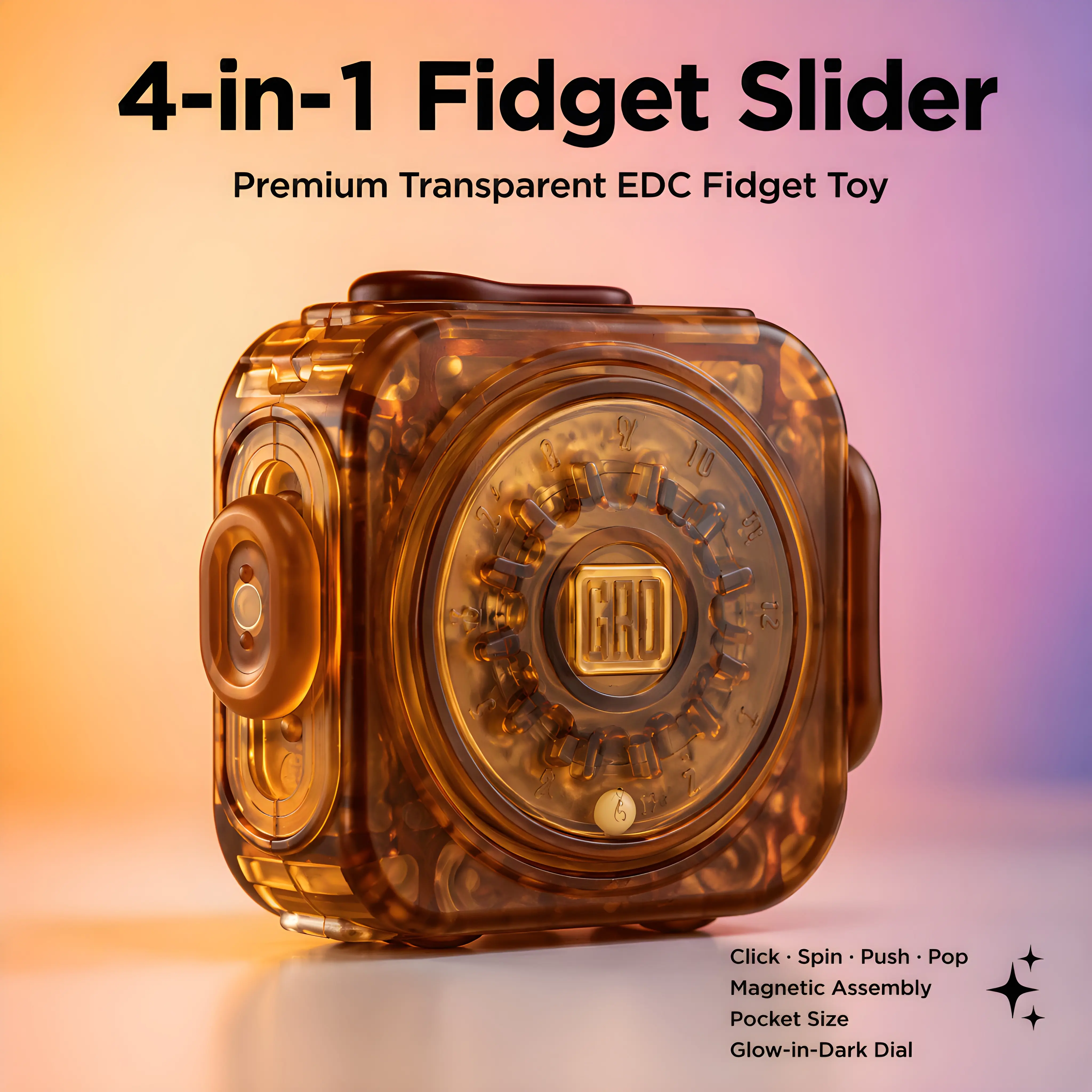 GAO STUDIO Magnetic Unisex Fidget Slider - Stress Relief Toy for Classic and Novelty Toy Enthusiasts